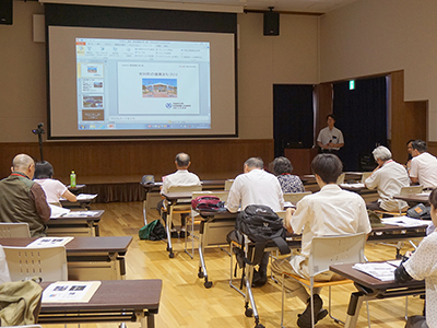 女川町での解説の様子